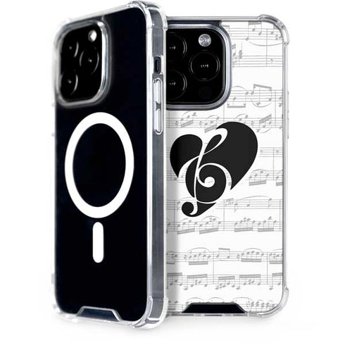 BW Musical Notes iPhone 13 Pro MagSafe Case