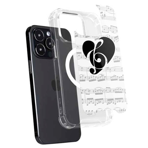 BW Musical Notes iPhone 13 Pro Max MagSafe Case