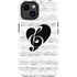 BW Musical Notes iPhone 15 Plus Impact Case