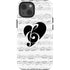 BW Musical Notes iPhone 15 Impact Case