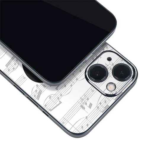 BW Musical Notes iPhone 14 Plus Skin