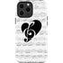 BW Musical Notes iPhone 15 Pro Max Impact Case