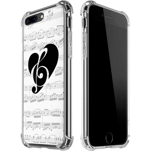 BW Musical Notes iPhone 7/8 Plus Clear Case