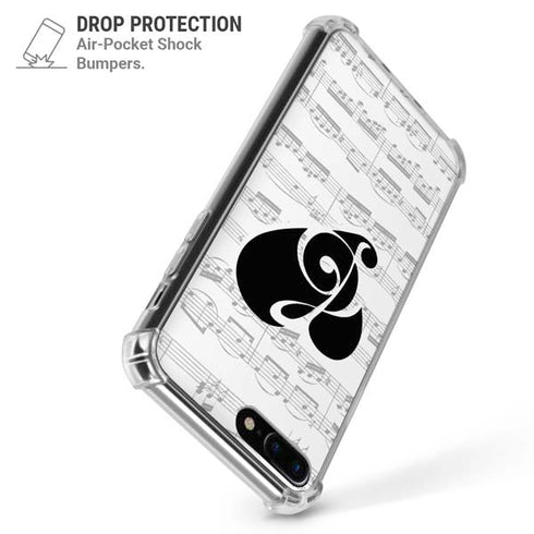 BW Musical Notes iPhone 7/8 Plus Clear Case