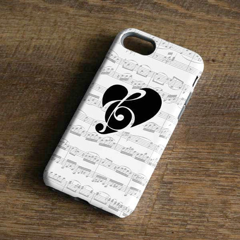 BW Musical Notes iPhone 7 Pro Case