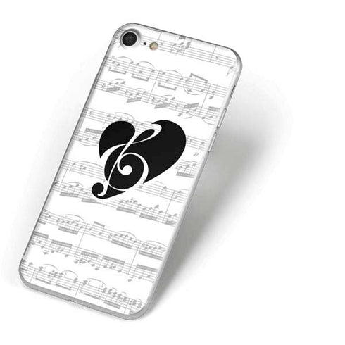BW Musical Notes iPhone 7 Skin