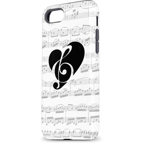 BW Musical Notes iPhone 8 Pro Case