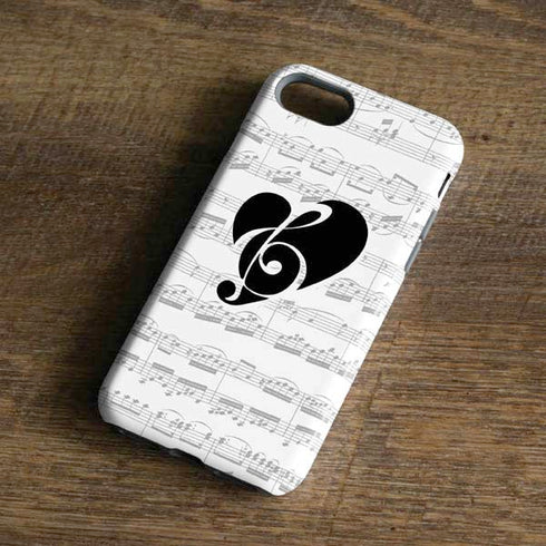 BW Musical Notes iPhone 8 Pro Case