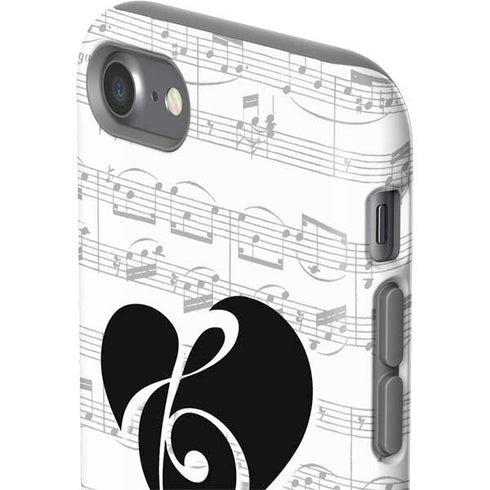 BW Musical Notes iPhone SE (2nd & 3rd Gen) Pro Case