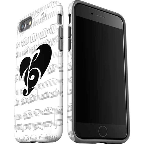 BW Musical Notes iPhone SE (2nd & 3rd Gen) Pro Case