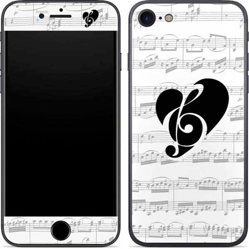 BW Musical Notes iPhone SE (2nd & 3rd Gen) Skin