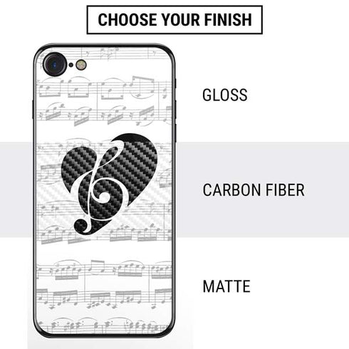 BW Musical Notes iPhone SE (2nd & 3rd Gen) Skin