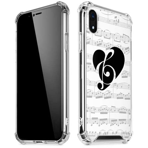 BW Musical Notes iPhone XR Clear Case
