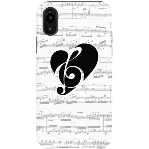BW Musical Notes iPhone XR Pro Case
