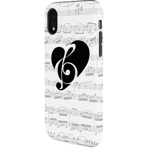 BW Musical Notes iPhone XR Pro Case