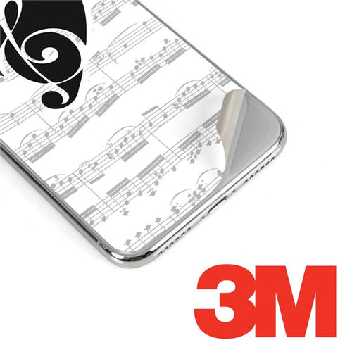 BW Musical Notes iPhone XR Skin