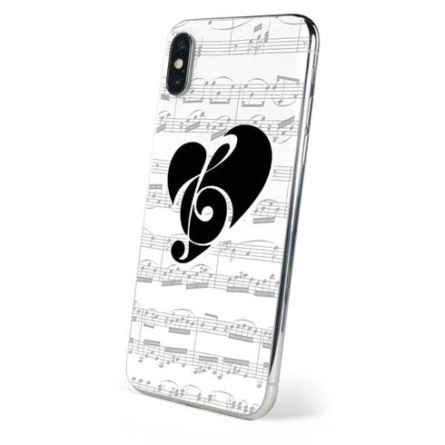 BW Musical Notes iPhone XS Max Skin