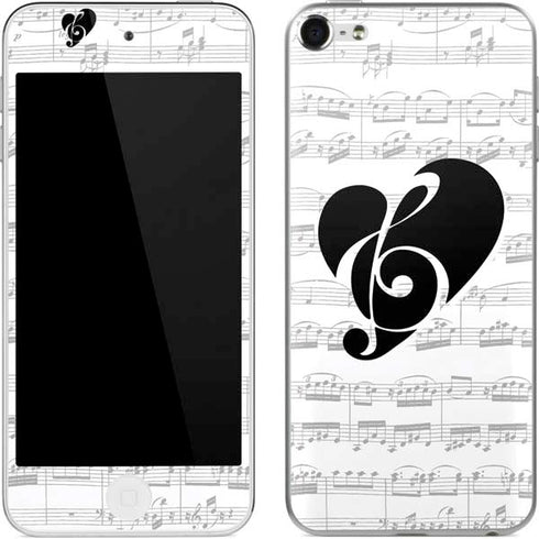 BW Musical Notes Apple iPod Skin