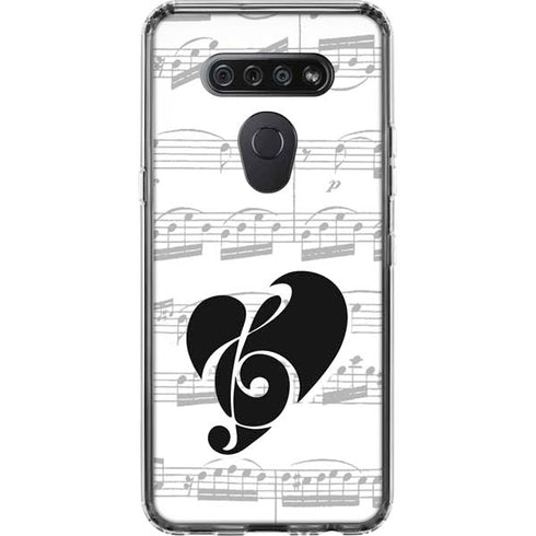 BW Musical Notes LG K51/Q51 Clear Case