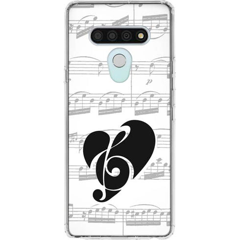 BW Musical Notes LG Stylo 6 Clear Case