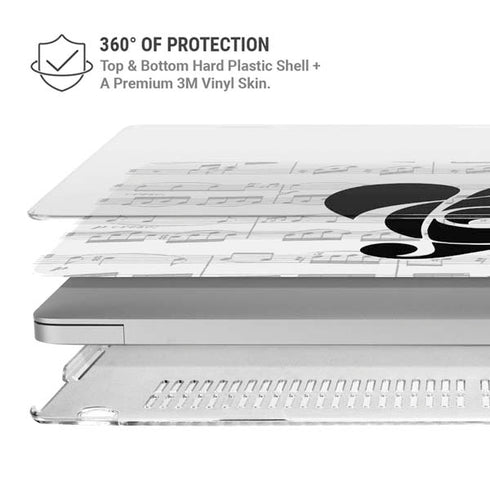 BW Musical Notes MacBook Air 15in (2023-2025) Case plus Skin