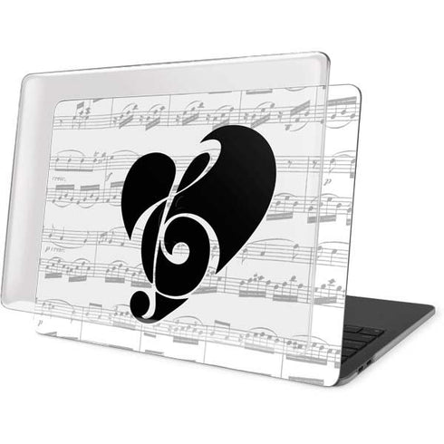 BW Musical Notes MacBook Pro 13in (2020) Case plus Skin