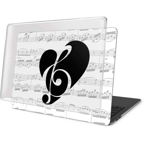BW Musical Notes MacBook Pro 16in (2019-20) Case plus Skin