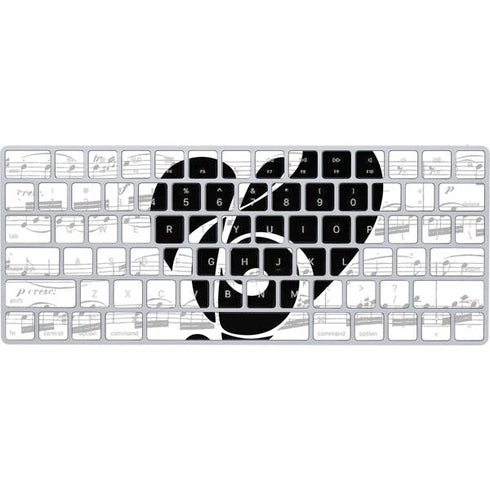 BW Musical Notes Magic Keyboard Skin