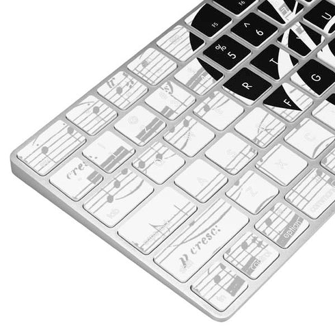 BW Musical Notes Magic Keyboard Skin