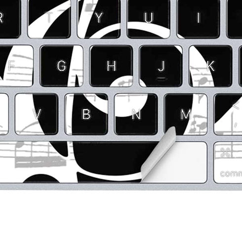 BW Musical Notes Magic Keyboard Skin