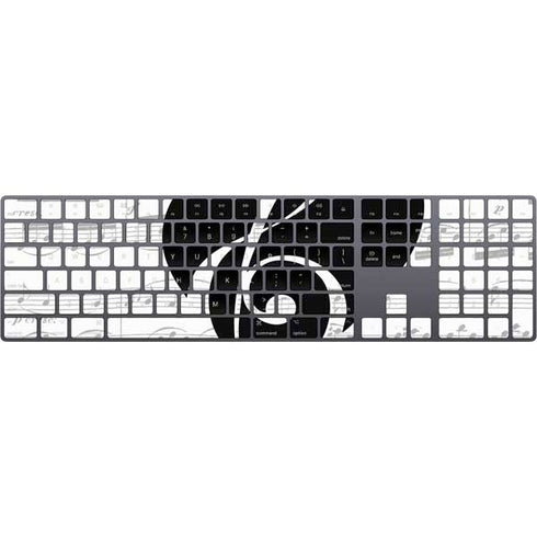 BW Musical Notes Magic Keyboard with Numeric Keypad Skin