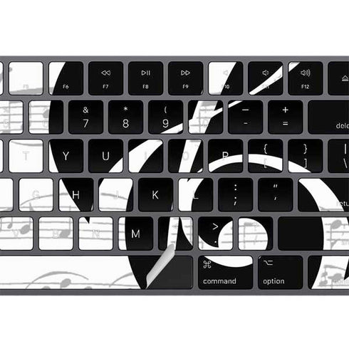 BW Musical Notes Magic Keyboard with Numeric Keypad Skin
