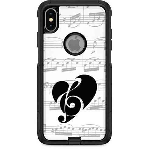 BW Musical Notes Otterbox Commuter iPhone Skin