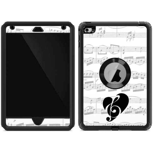BW Musical Notes Otterbox Defender iPad Skin