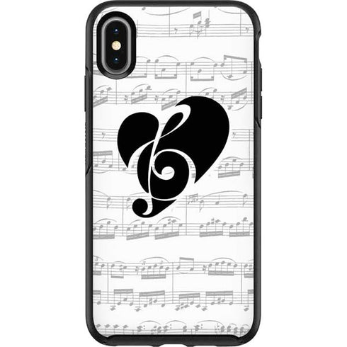BW Musical Notes Otterbox Symmetry iPhone Skin