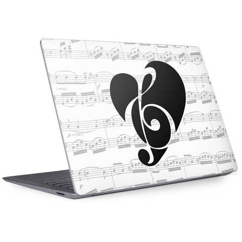 BW Musical Notes Surface Laptop 3 13.5in Skin