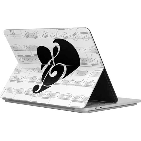 BW Musical Notes Surface Laptop Studio Skin