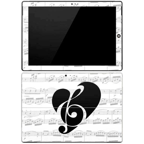 BW Musical Notes Surface Pro 3 Skin
