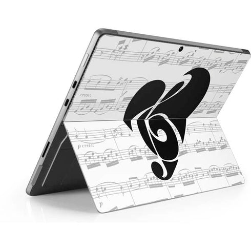 BW Musical Notes Surface Pro 9 Skin