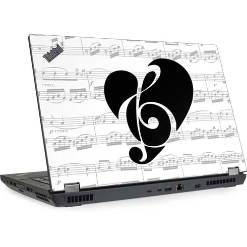 BW Musical Notes Lenovo ThinkPad Skin