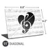 BW Musical Notes Universal Laptop 11in (8.8 x 6.2in) Skin