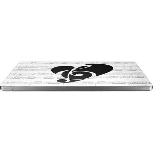 BW Musical Notes Universal Laptop 12in (9.8 x 6.8in) Skin