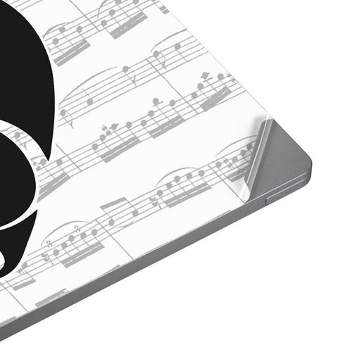 BW Musical Notes Universal Laptop 12in (9.8 x 6.8in) Skin