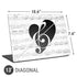 BW Musical Notes Universal Laptop 13in (10.6 x 7.6in) Skin