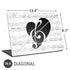 BW Musical Notes Universal Laptop 16.6in (13.4 x 9.7in) Skin