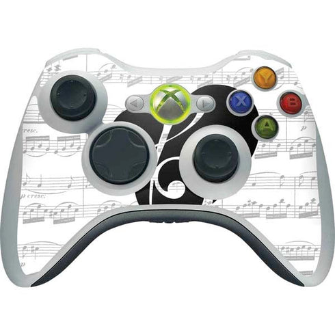 BW Musical Notes Xbox 360 Wireless Controller Skin