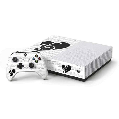 BW Musical Notes Xbox One S All-Digital Edition Bundle Skin
