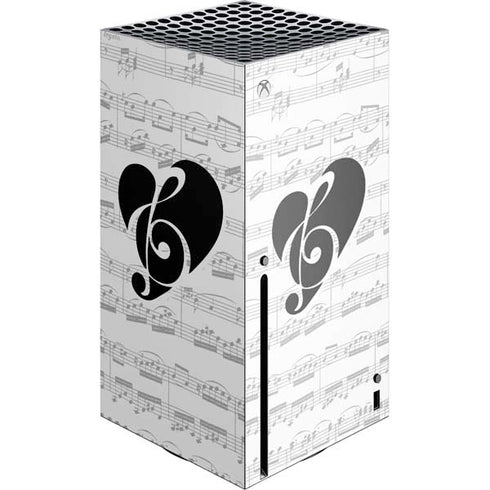 BW Musical Notes Xbox Series X Console Skin