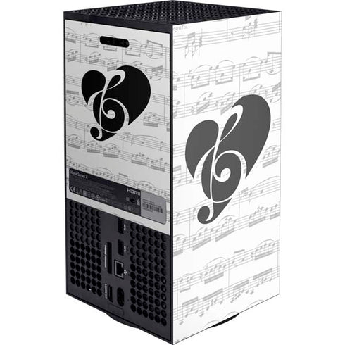 BW Musical Notes Xbox Series X Console Skin