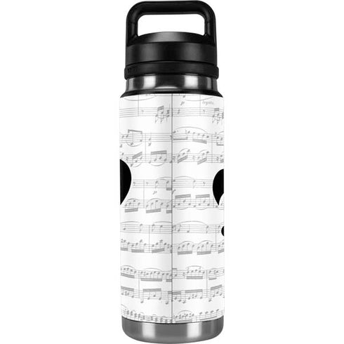 BW Musical Notes YETI Rambler 26oz Bottle Skin